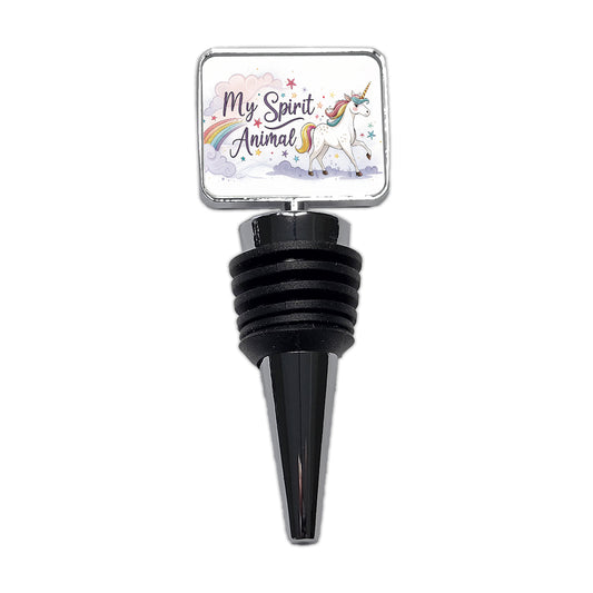 My Spirit Animal Unicorn Funny Fantasy Wine Bottle Stopper