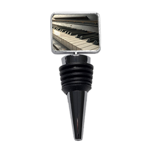 Piano Keys Close-up Wine Bottle Stopper