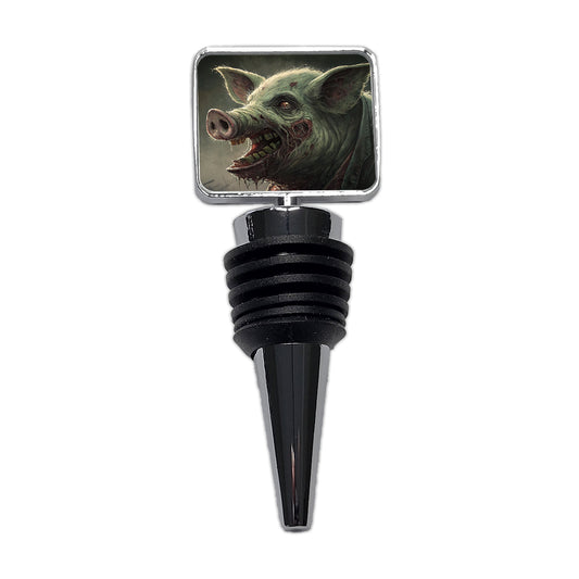 Pig Zombie Creepy Scary Halloween Wine Bottle Stopper