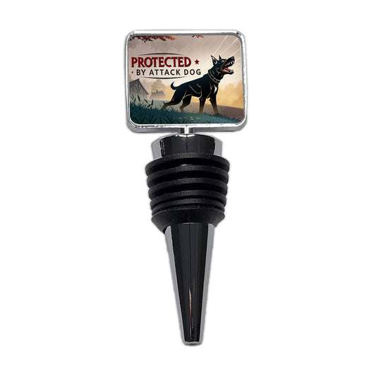 Protected By Attack Dog Wine Bottle Stopper