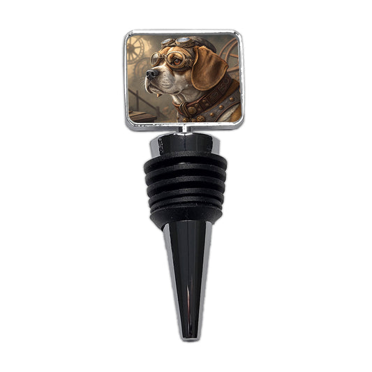 Puggle Dog Steampunk Wine Bottle Stopper
