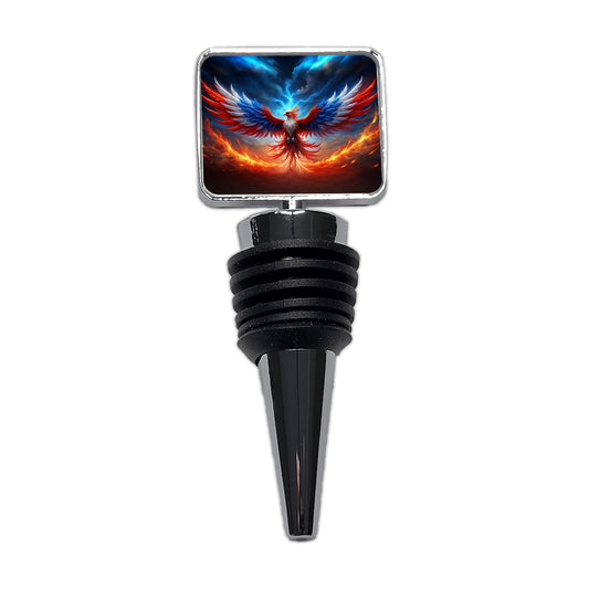 Red White And Blue Phoenix Rising Wine Bottle Stopper