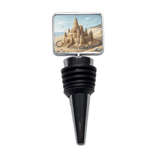 Sandcastle On Beach Wine Bottle Stopper
