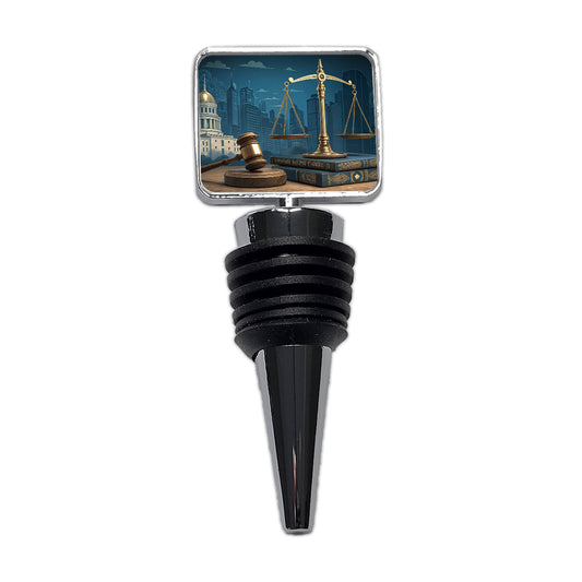 Scales Of Justice Legal Lawyer Judge Wine Bottle Stopper
