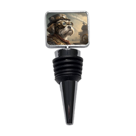 Shih Tzu Dog Steampunk Wine Bottle Stopper