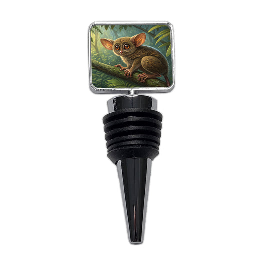 Tarsier Illustration Wine Bottle Stopper