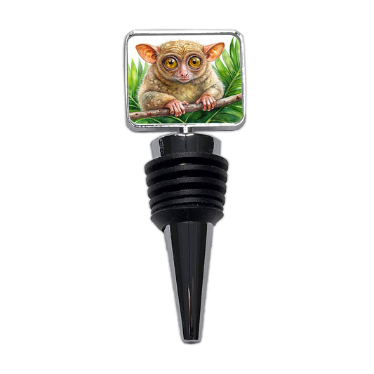 Tarsier Watercolor Wine Bottle Stopper