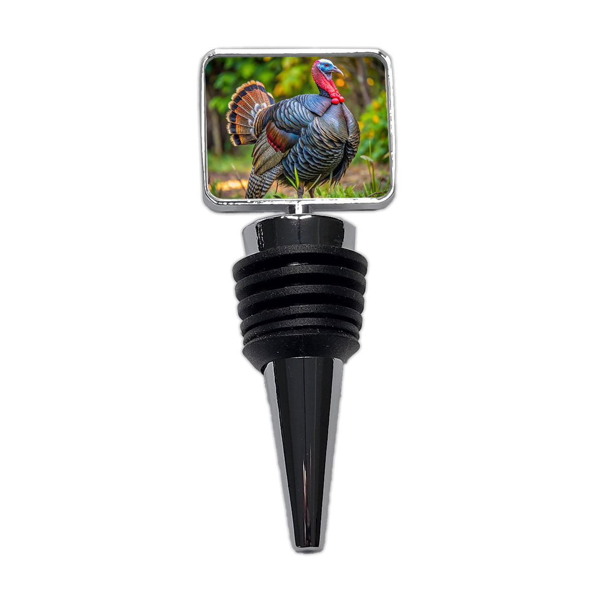 Tom Gobbler Male Turkey Photograph Wine Bottle Stopper