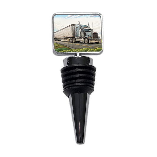 Tractor Trailer Semi Big Rig Truck Wine Bottle Stopper