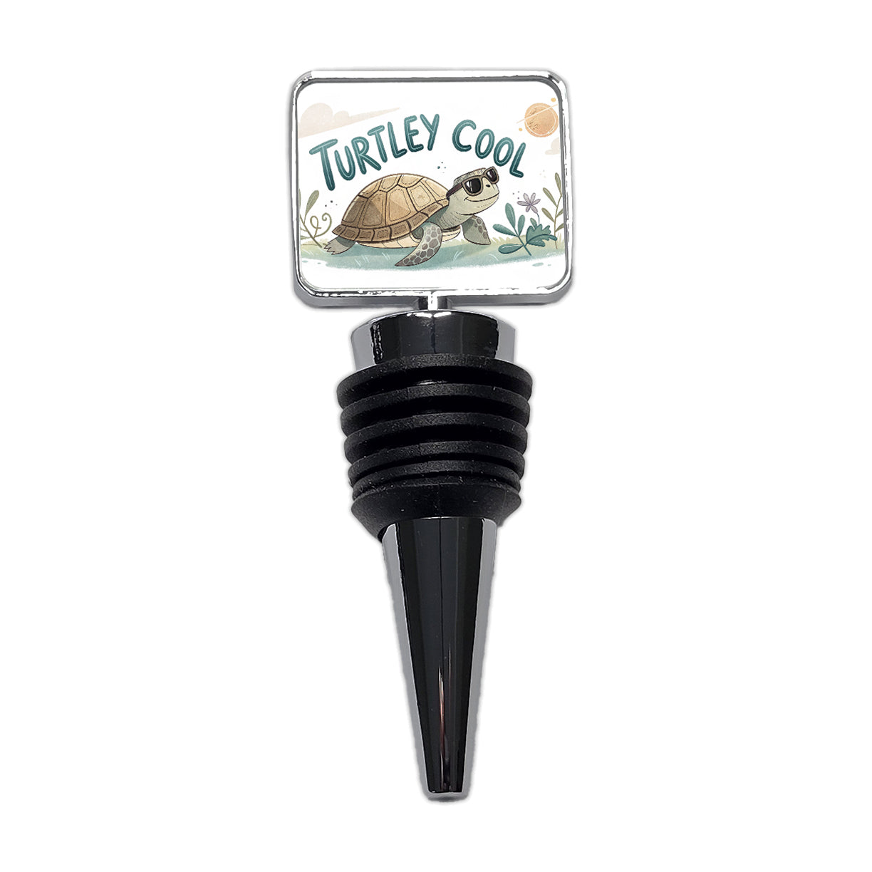Turtley Cool Turtle Wearing Sunglasses Totally Wine Bottle Stopper