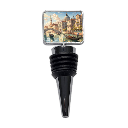 Venice Italy Canal Gondolas Wine Bottle Stopper