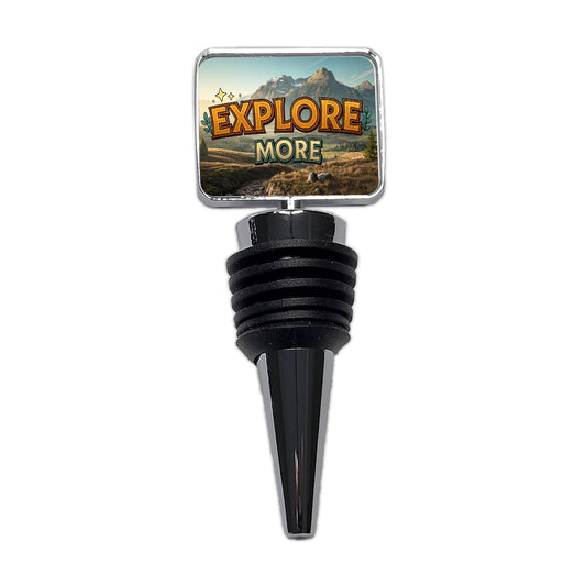 Explore More Hiking Camping Adventure Wine Bottle Stopper
