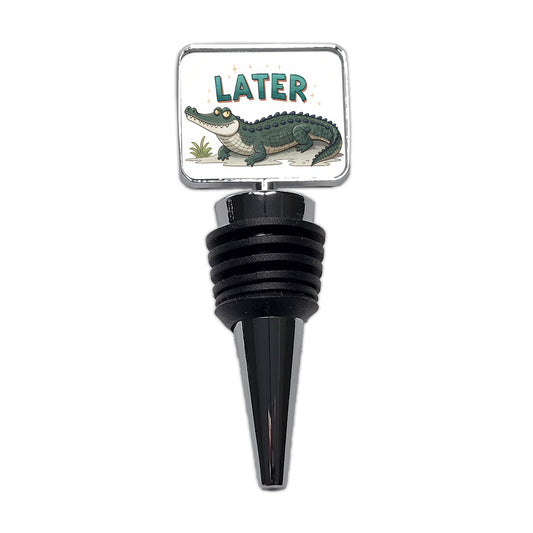 Later Alligator Funny Saying Wine Bottle Stopper