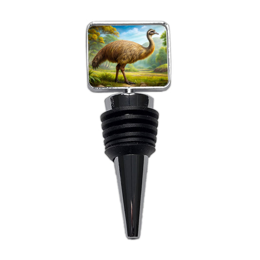 Moa Extinct Bird Illustration Wine Bottle Stopper
