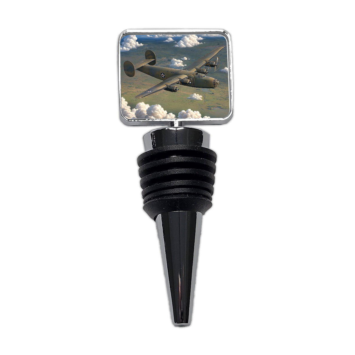 B-24 Liberator Bomber WWII United States Air Force Heavy Bomber Wine Bottle Stopper