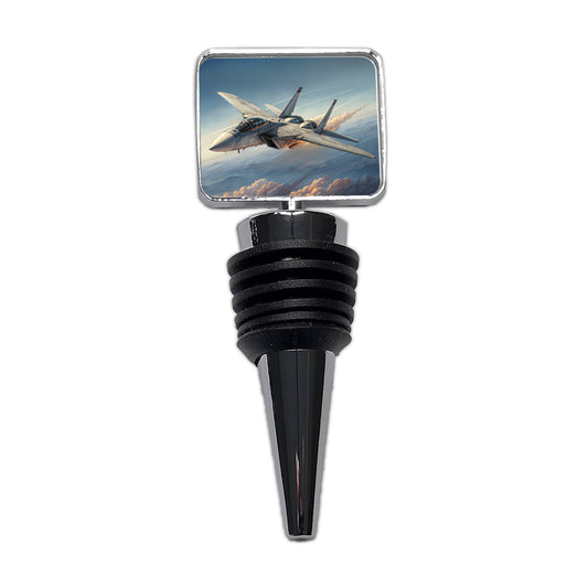 F-14 Tomcat United States Navy Air Superiority Plane In Flight Cold War Era Wine Bottle Stopper