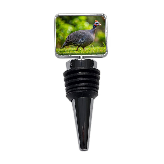 Guinea Fowl Photograph Wine Bottle Stopper