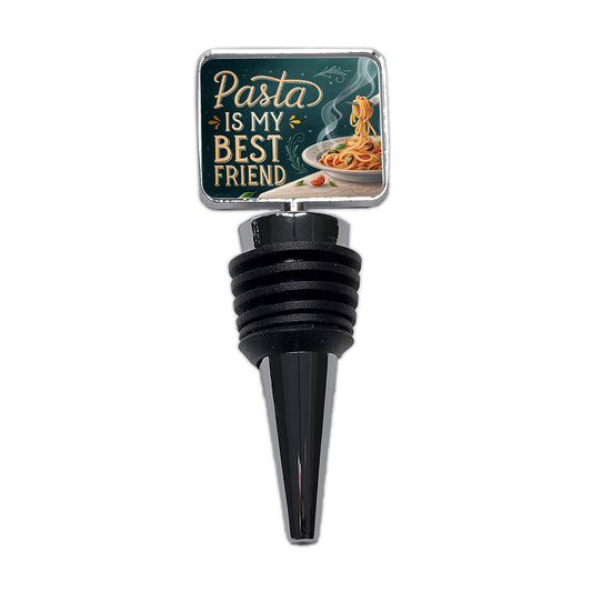 Pasta Is My Best Friend Funny Wine Bottle Stopper