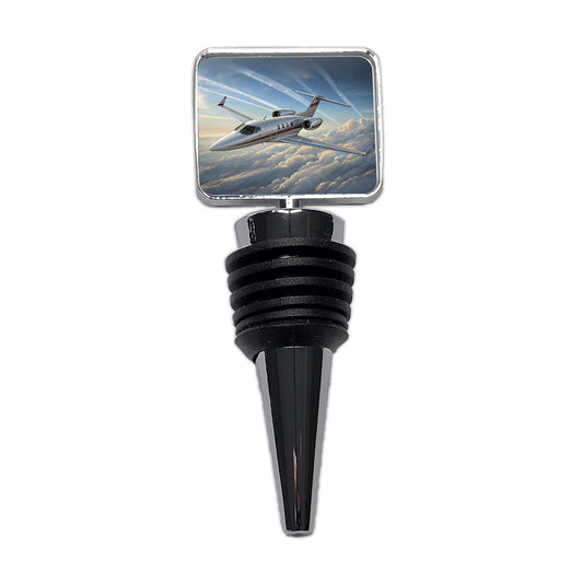 Private Jet In Flight Wine Bottle Stopper