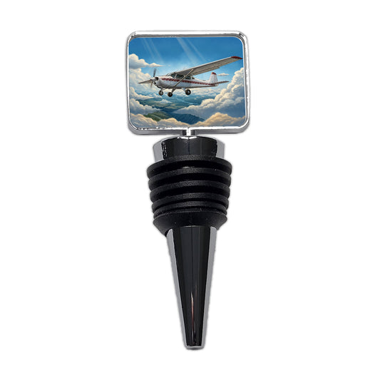 Private Single Prop Plane In Flight Wine Bottle Stopper