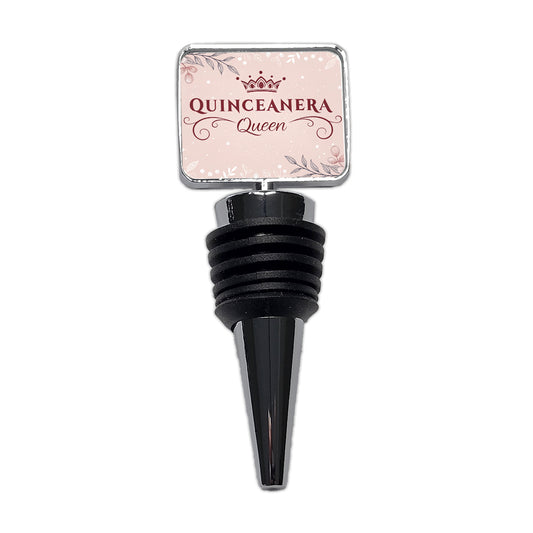Quinceanera Queen Celebration Wine Bottle Stopper
