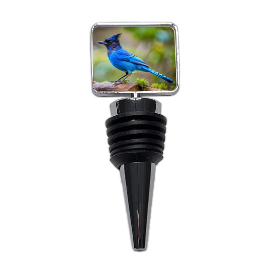 Stellar's Jay Backyard Bird Wine Bottle Stopper