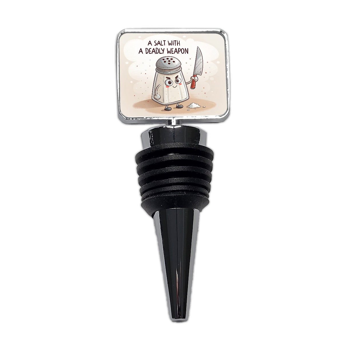 A Salt Shaker With A Deadly Weapon Funny Wine Bottle Stopper