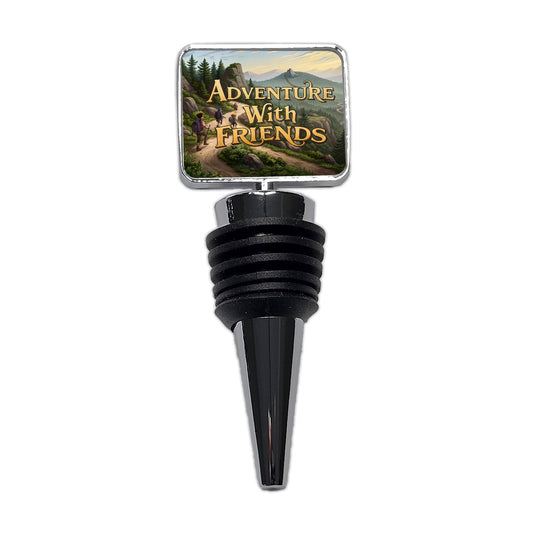 Adventure With Friends Hiking Hiker Wine Bottle Stopper