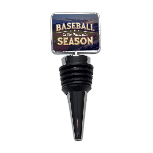 Baseball Is My Favorite Season Funny Wine Bottle Stopper