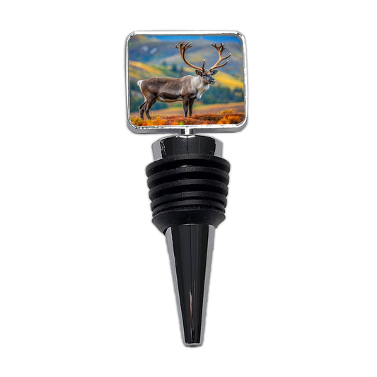 Caribou Reindeer Photo Wine Bottle Stopper