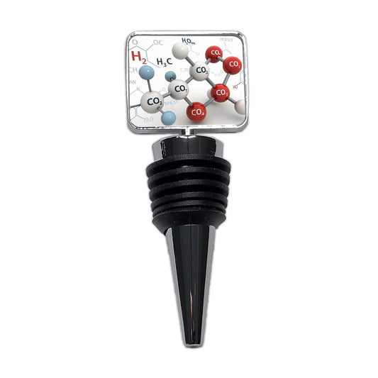 Chemistry Lab Molecules Fun Illustration Wine Bottle Stopper