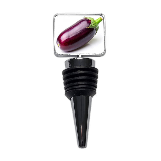 Eggplant Vegetable Photo Wine Bottle Stopper