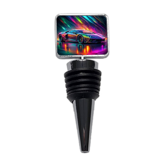 Exotic Super Car Graffiti Style Wine Bottle Stopper