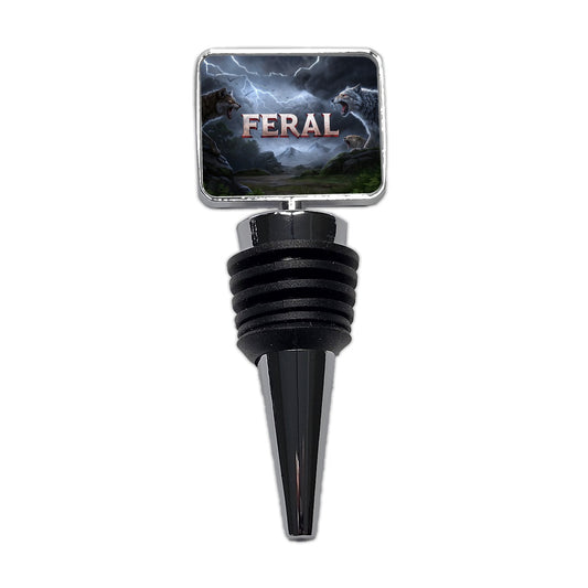 Feral Vicious Wolves Funny Wine Bottle Stopper