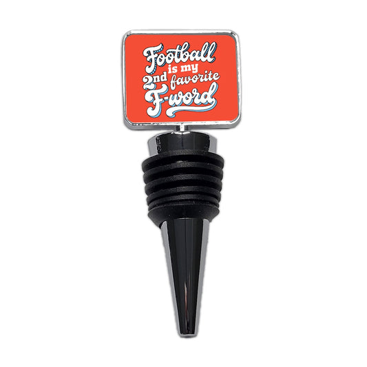 Football Is My 2nd Favorite F-Word Funny Wine Bottle Stopper
