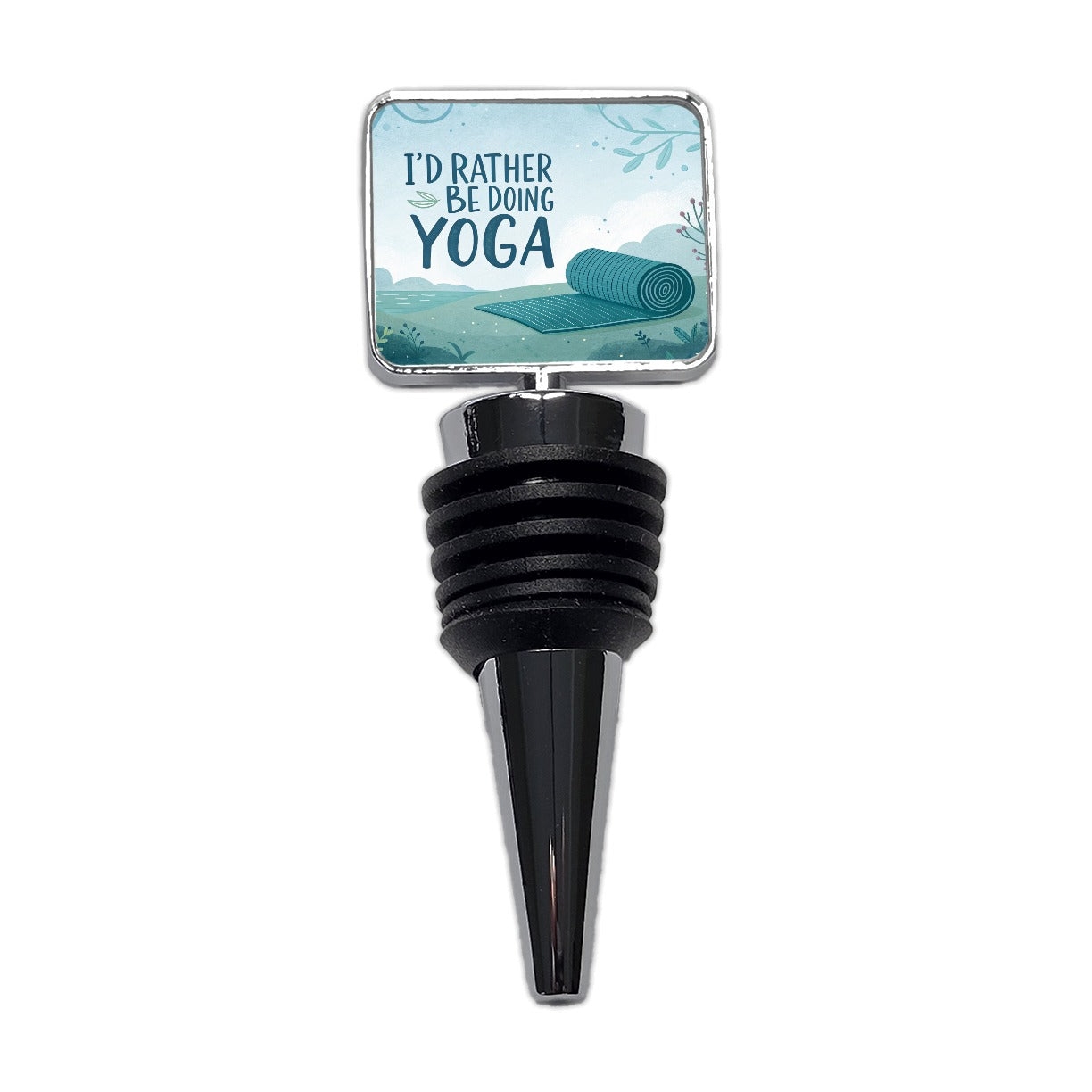 I'd Rather Be Doing Yoga Funny Wine Bottle Stopper