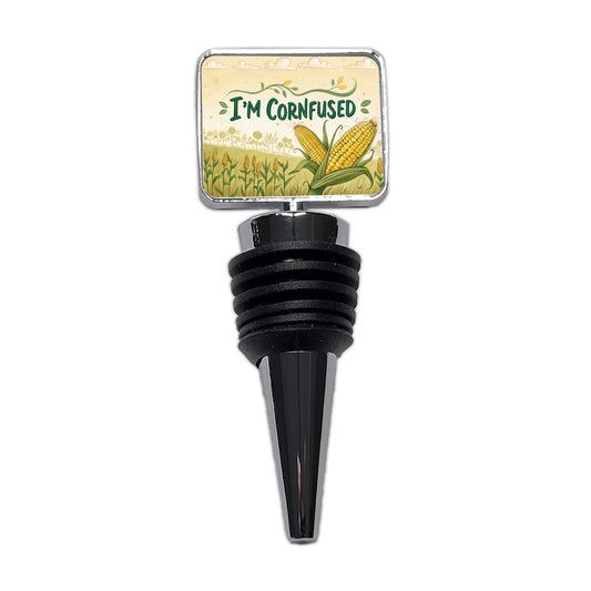 I'm Cornfused Funny Confused Wine Bottle Stopper