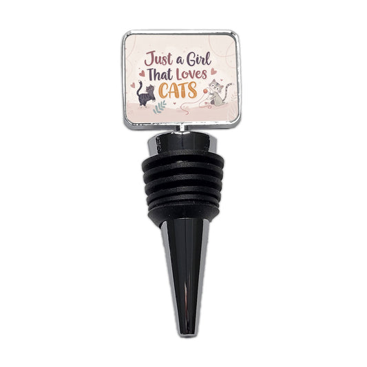 Just A Girl That Loves Cats Cute Wine Bottle Stopper