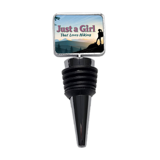 Just A Girl That Loves Hiking Funny Wine Bottle Stopper