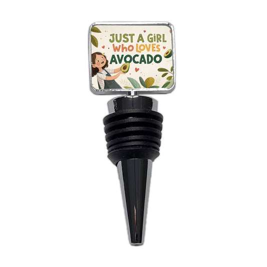 Just A Girl Who Loves Avocado Cute Wine Bottle Stopper