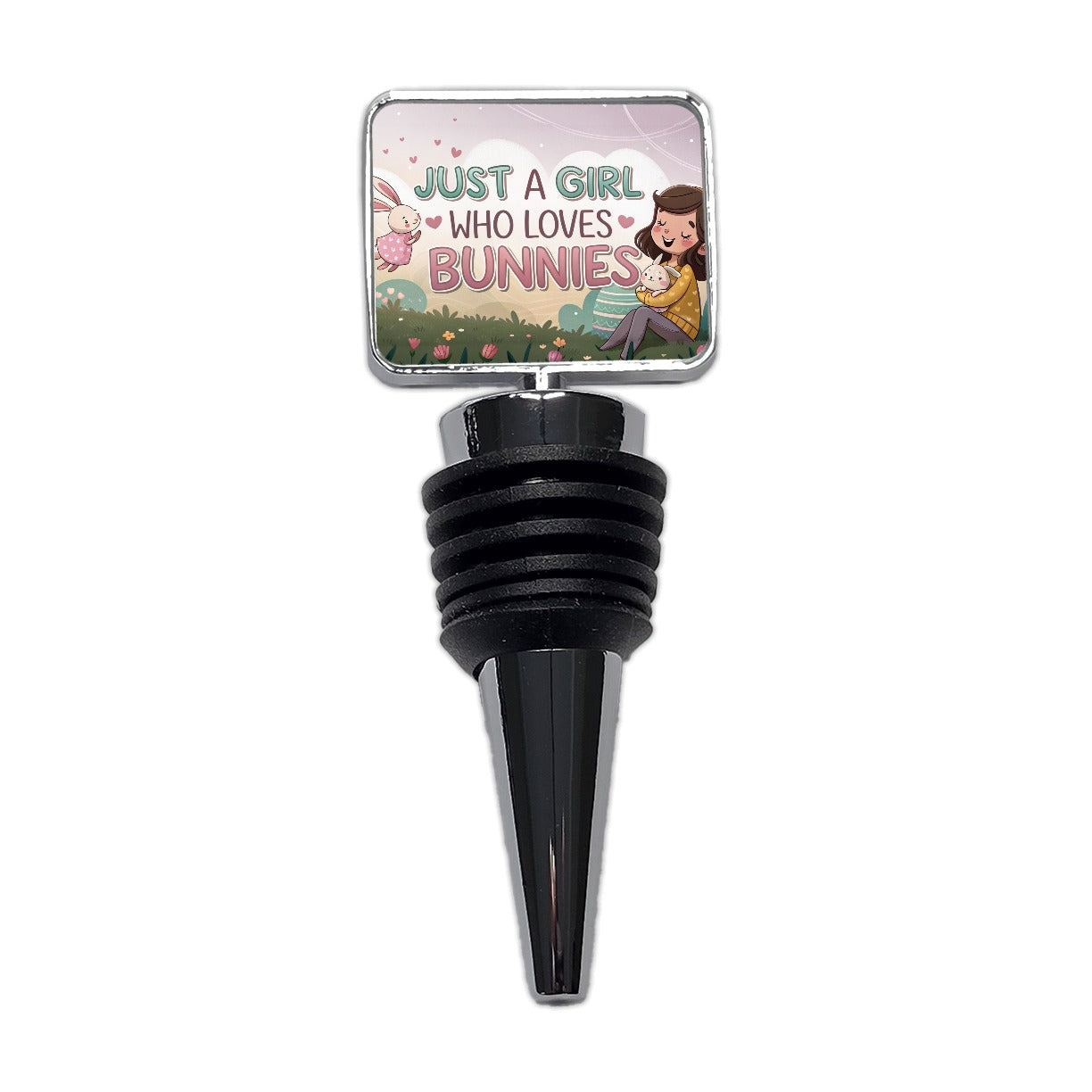 Just A Girl Who Loves Bunnies Cute Wine Bottle Stopper