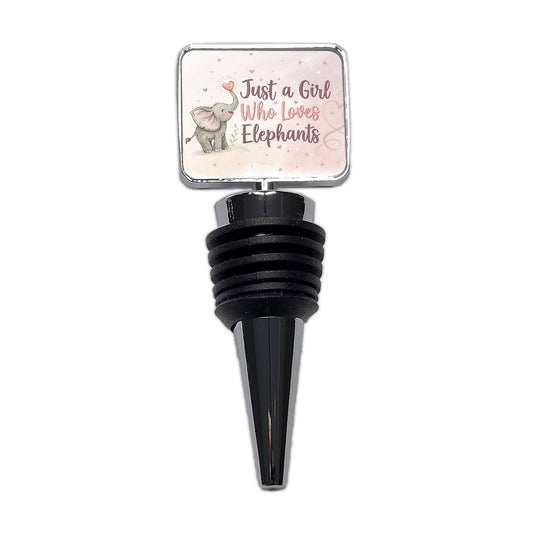 Just A Girl Who Loves Elephants Sweet Wine Bottle Stopper