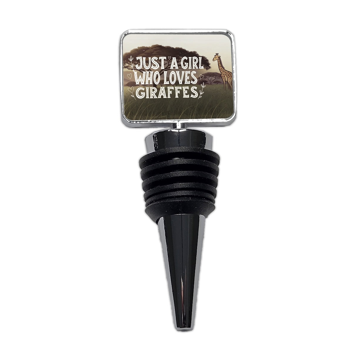 Just A Girl Who Loves Giraffes Wine Bottle Stopper