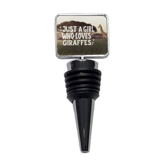 Just A Girl Who Loves Giraffes Wine Bottle Stopper
