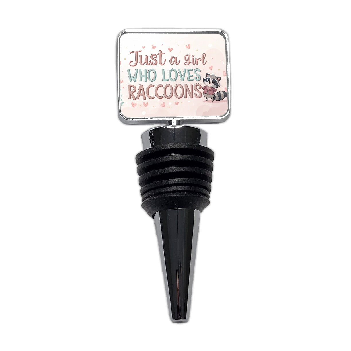 Just A Girl Who Loves Raccoons Funny Wine Bottle Stopper