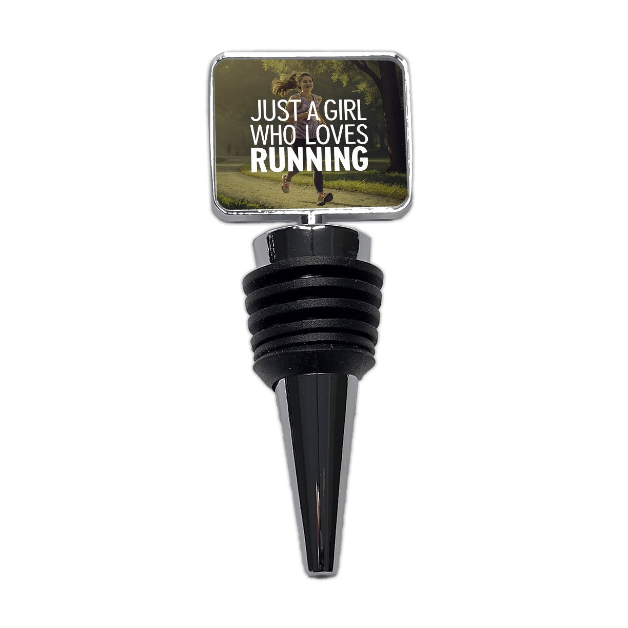 Just A Girl Who Loves Running Jogging Wine Bottle Stopper