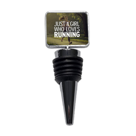 Just A Girl Who Loves Running Jogging Wine Bottle Stopper