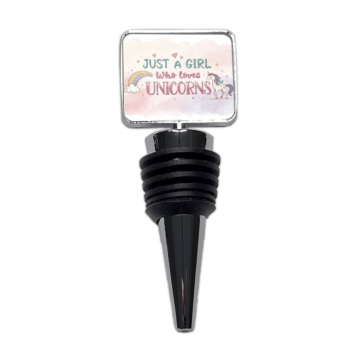 Just A Girl Who Loves Unicorns Fantasy Sweet Wine Bottle Stopper