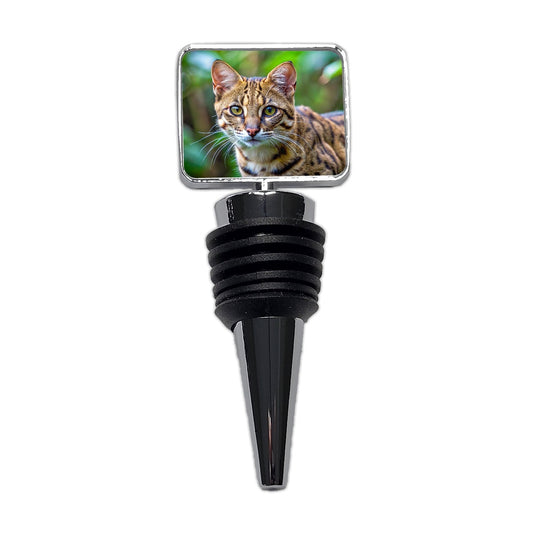 Kodkod Wild Cat Photo Wine Bottle Stopper