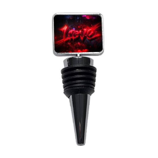 Love Red Graffiti Style Wine Bottle Stopper